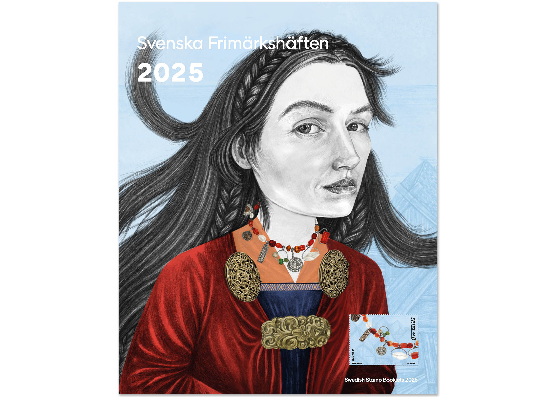 Omslag med en färgillustration av en vikingakvinna.